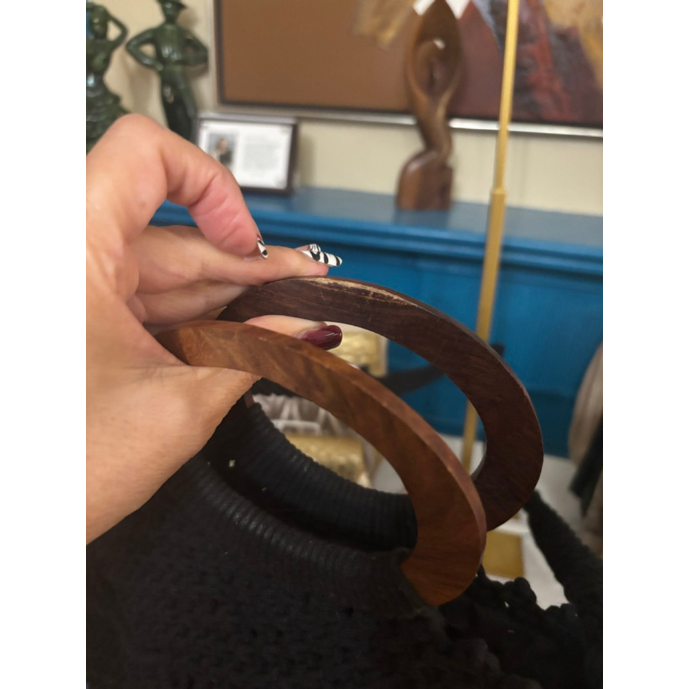 Danielle Nicole Black Macrame Crossbody Bag One S… - image 3